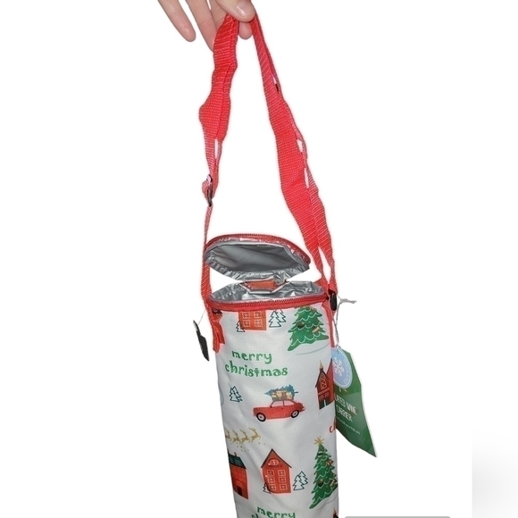 Christmas insulated wine carrier new with tags - Picture 5 of 8
